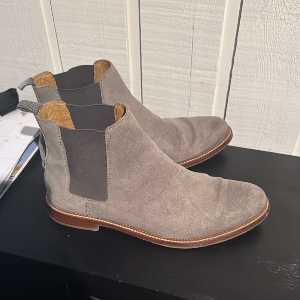 Nordstrom Gray and Brown Chukka Boots with Suede Finish